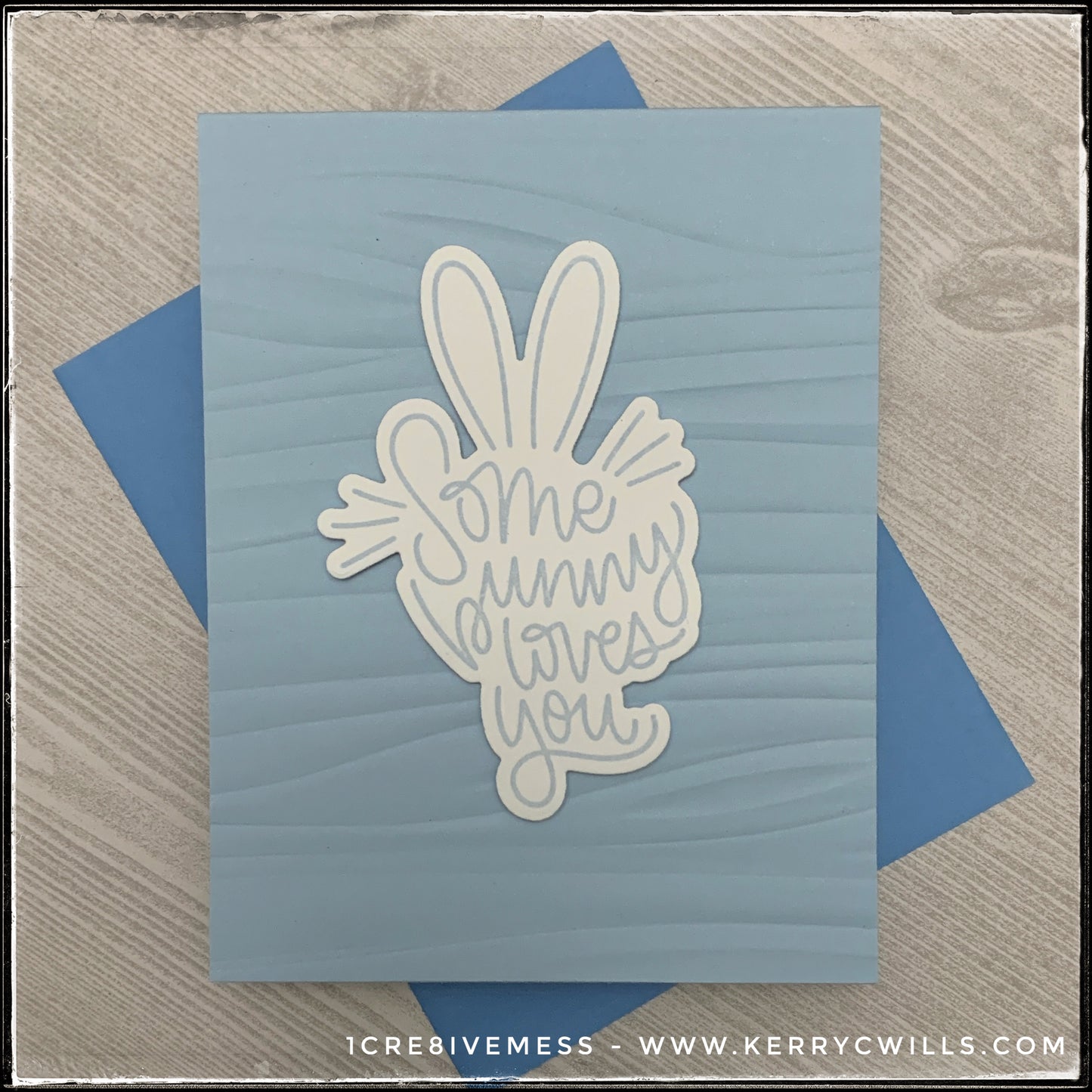 Some Bunny Loves You [Blue] Handmade Card