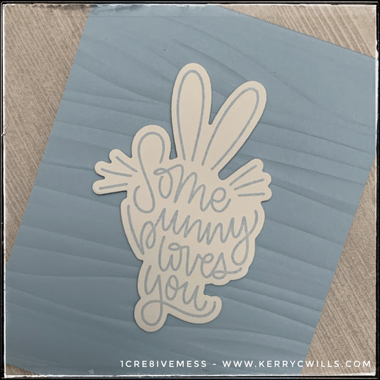 Some Bunny Loves You [Blue] Handmade Card