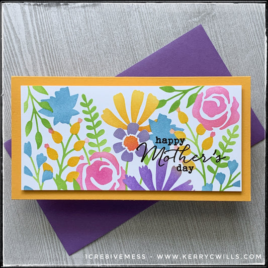 Happy Mother's Day Mini Slimline Handmade Card