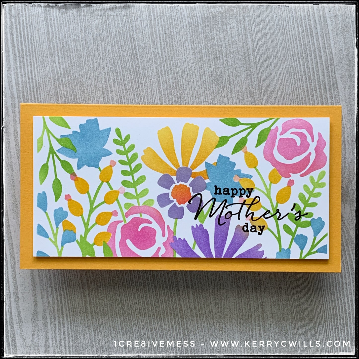 Happy Mother's Day Mini Slimline Handmade Card