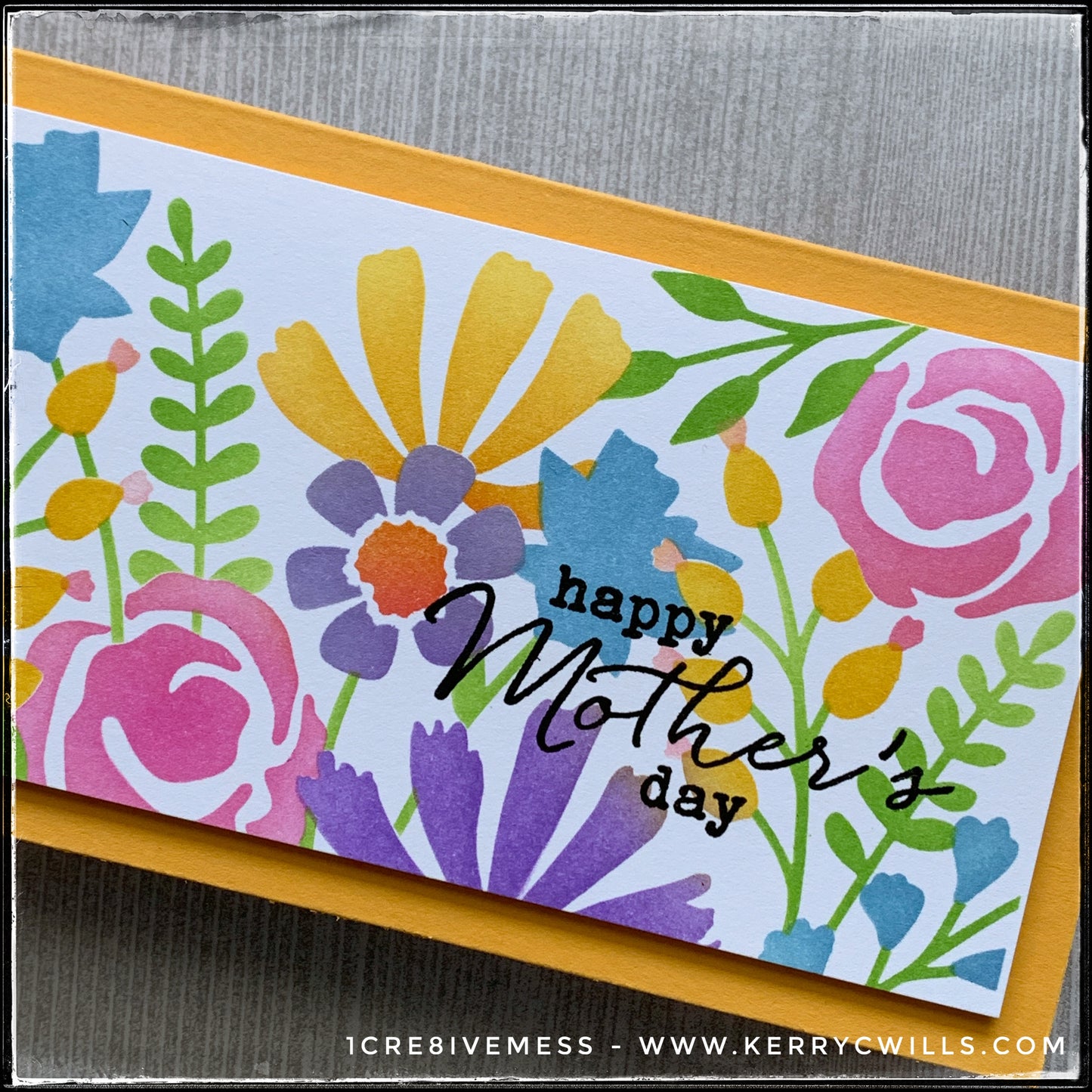 Happy Mother's Day Mini Slimline Handmade Card