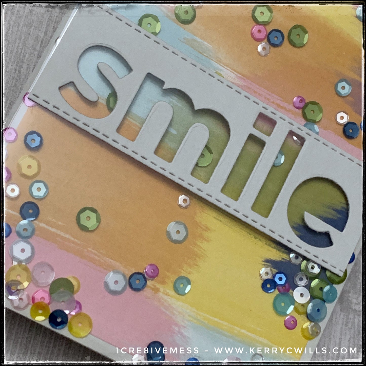 Smile [Shaker] Handmade Card