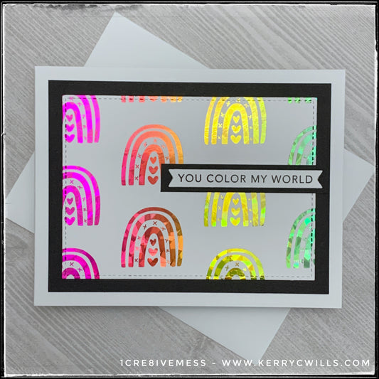 You Color My World - Rainbow [Foil] Handmade Card