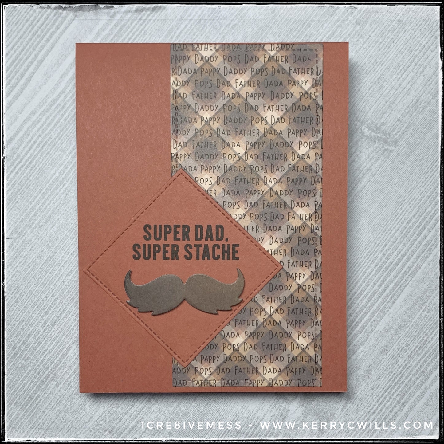 Super Dad, Super Stache Handmade Card