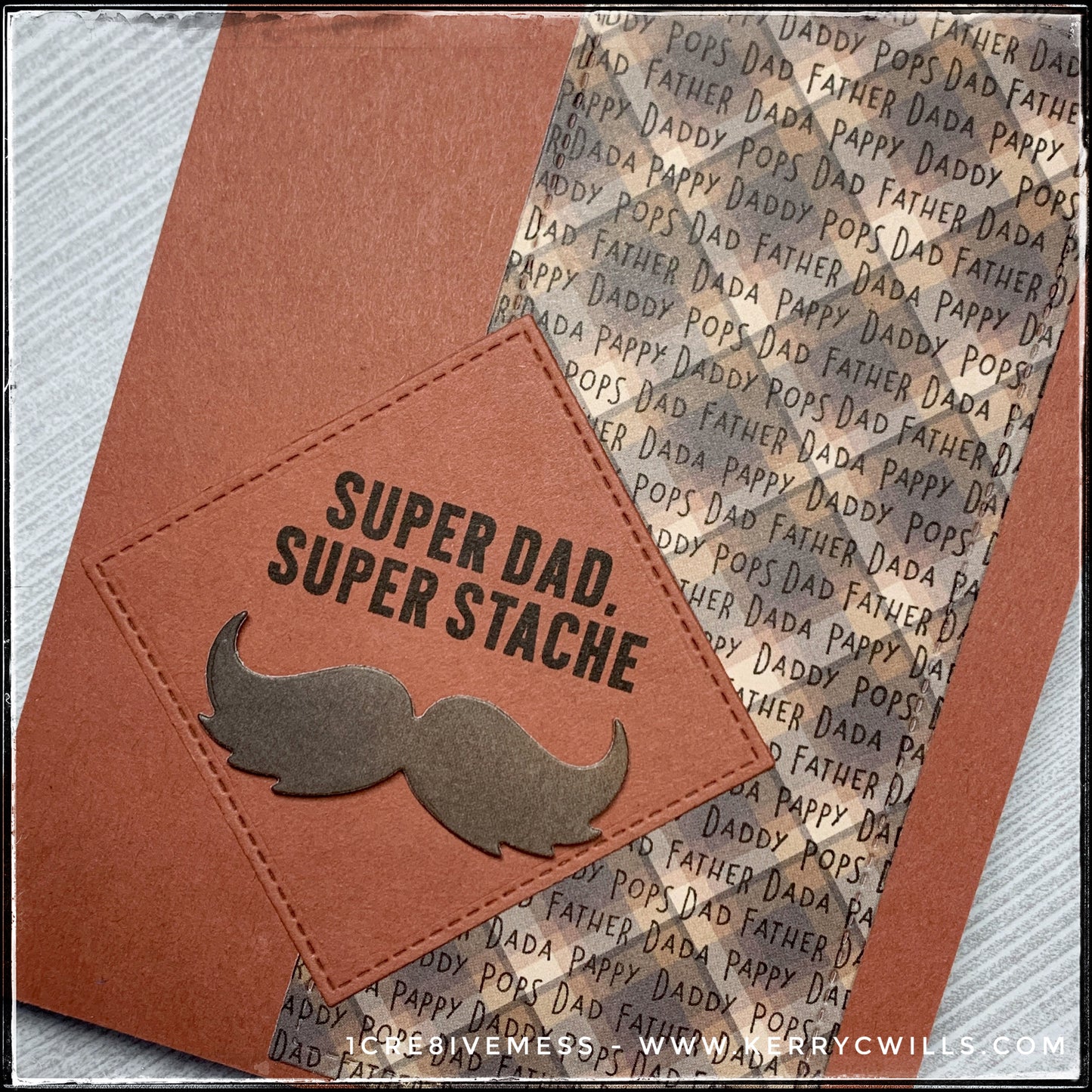 Super Dad, Super Stache Handmade Card