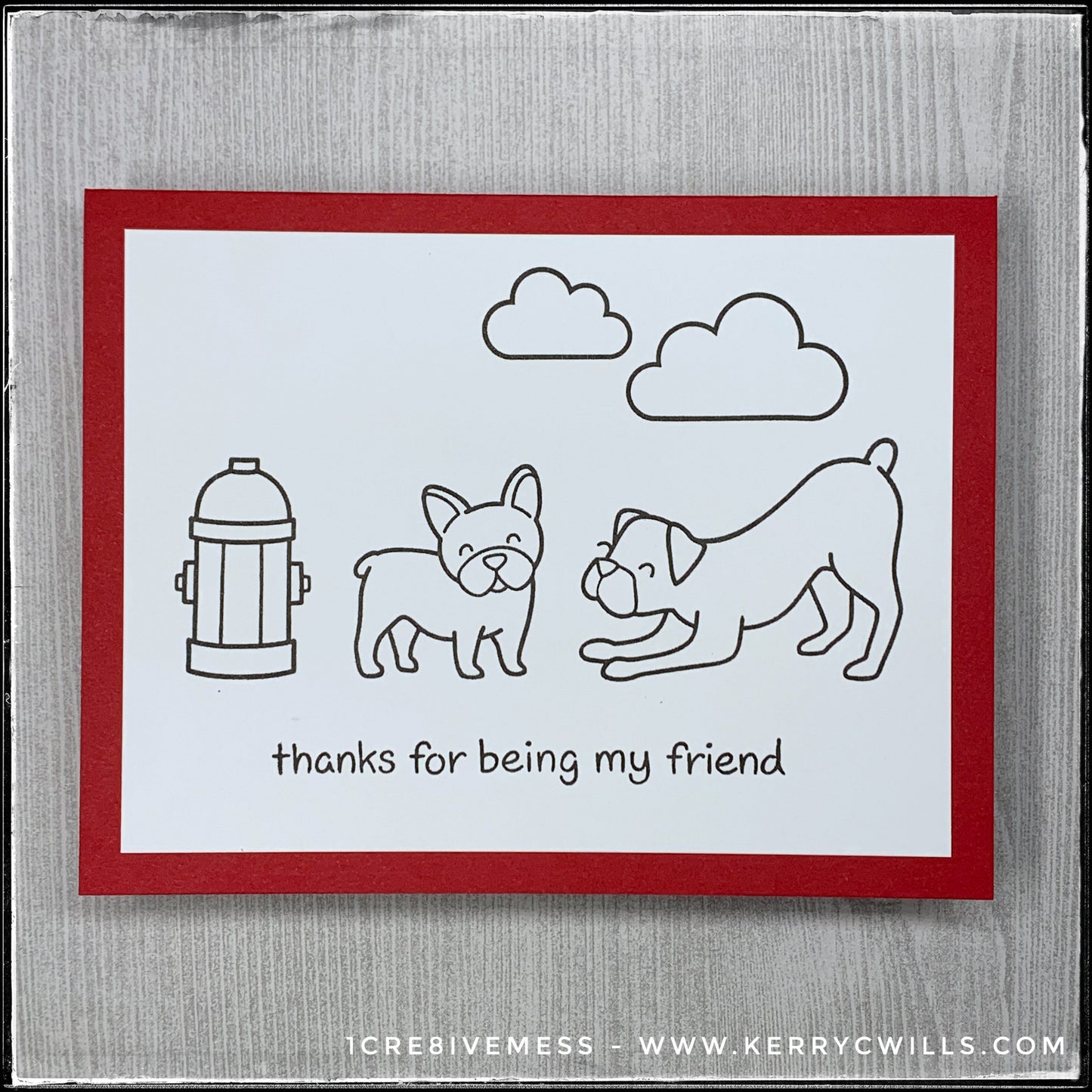 Thanks For Being My Friend Handmade Card