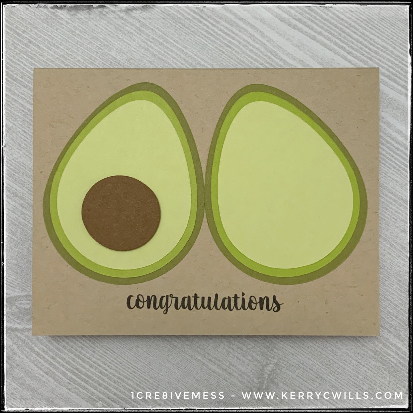Congratulations Avocado Handmade Card