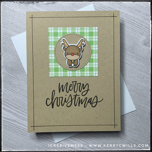 Merry Christmas Reindeer Handmade Card