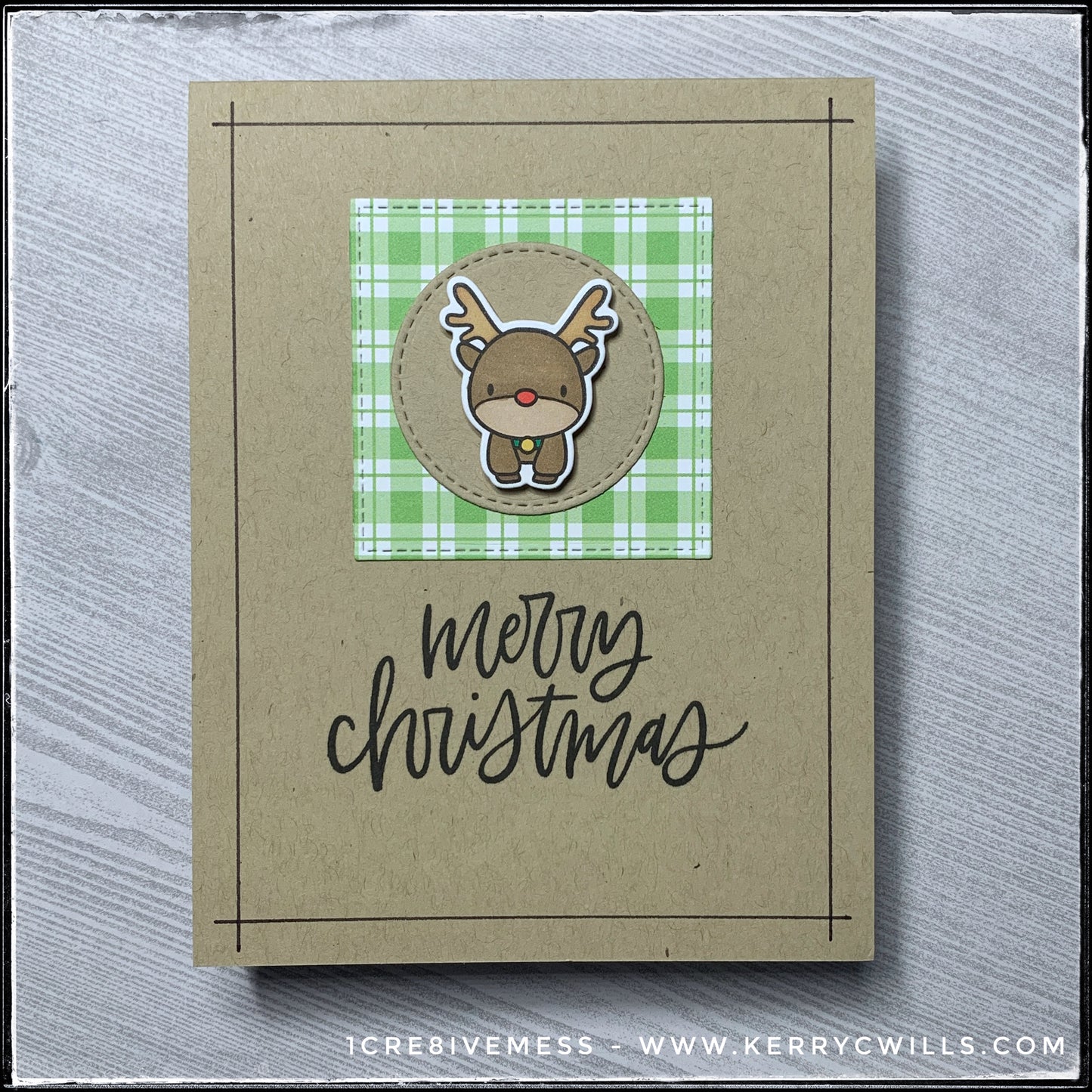 Merry Christmas Reindeer Handmade Card