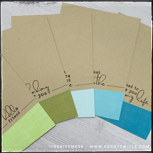 Set - Cool Colors - All Occasion Handmade Cards