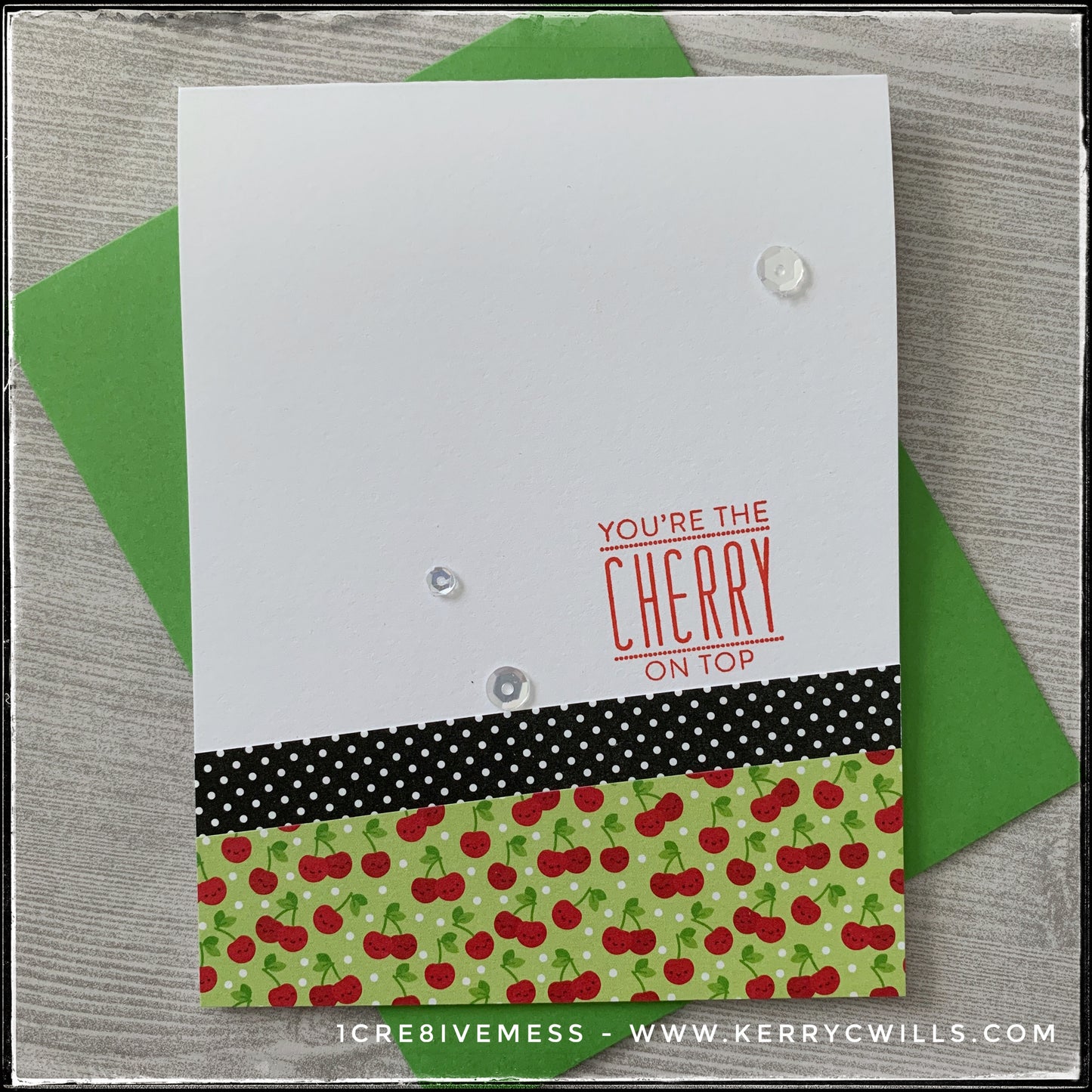 You're The Cherry On Top Handmade Card