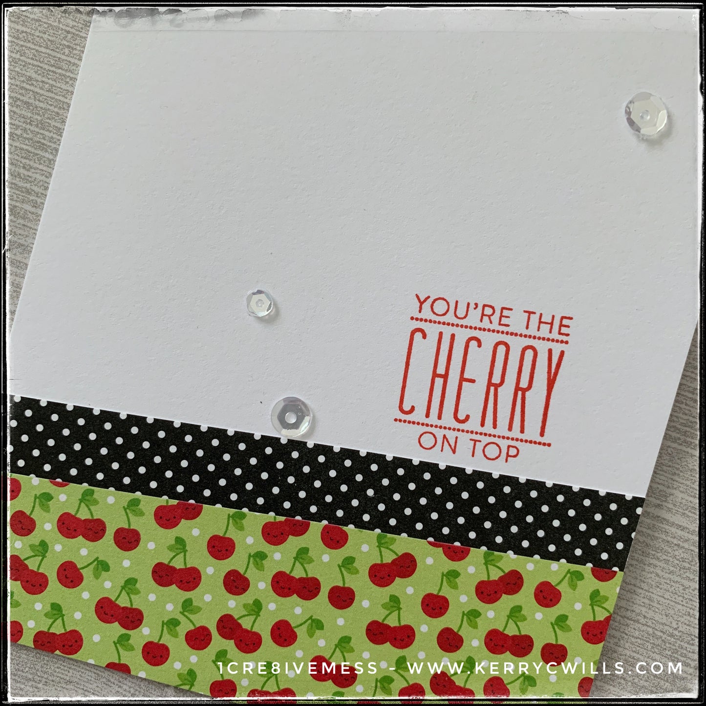 You're The Cherry On Top Handmade Card