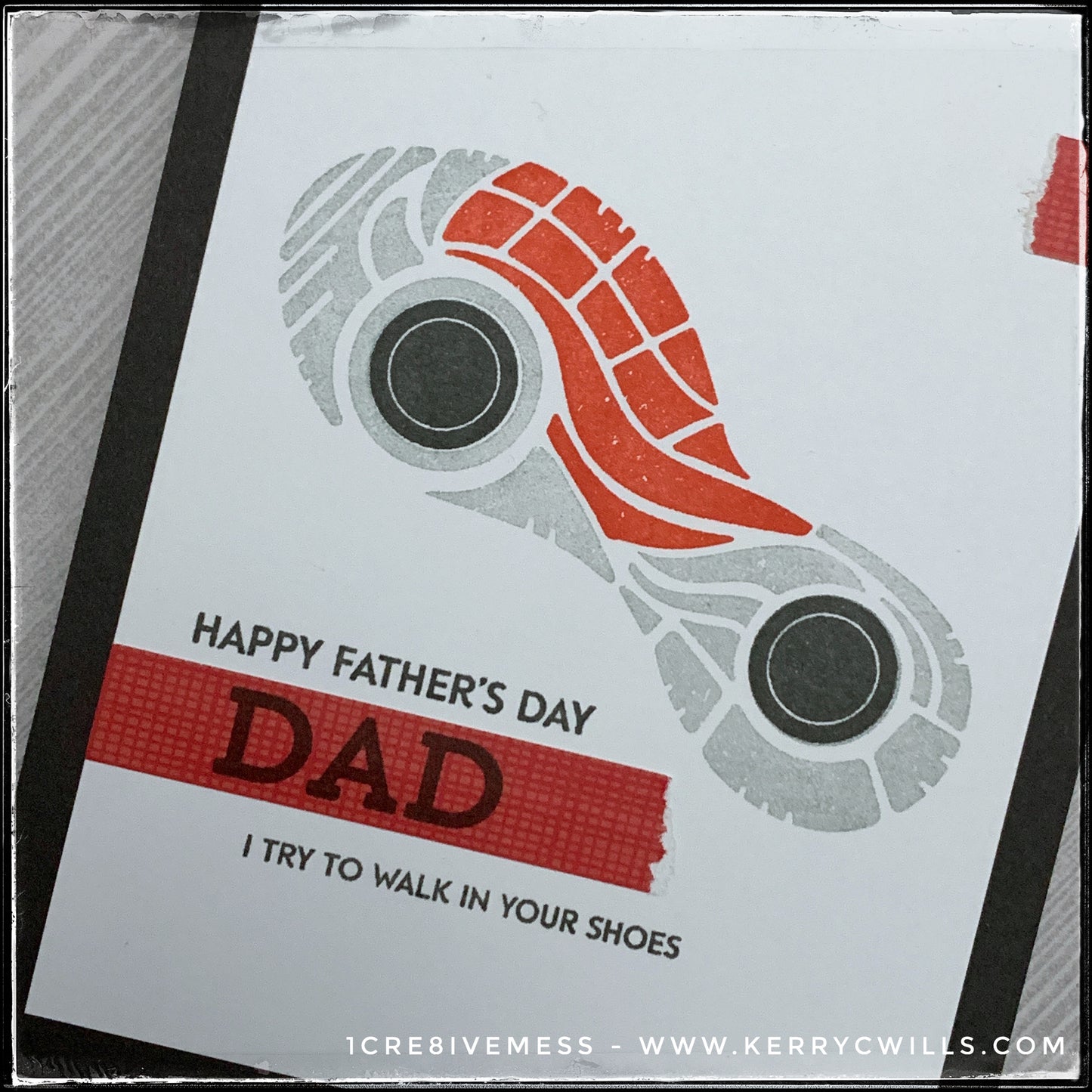 In Your Steps Dad Handmade Card